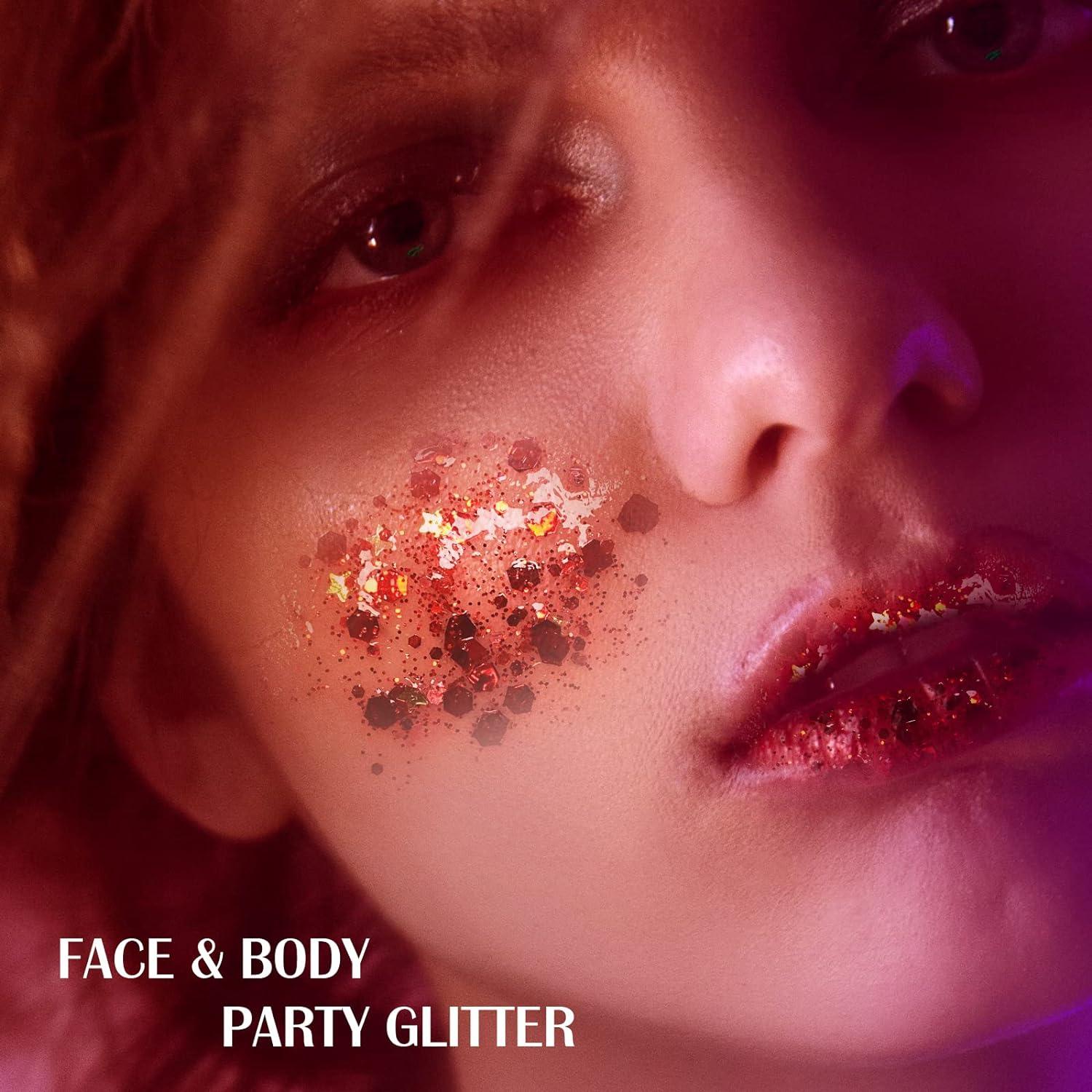Prreal Body Glitter Gel 50ml - Holographic Festival Makeup