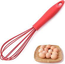 Silikon Schneebesen mit stabilem Griff - Rot