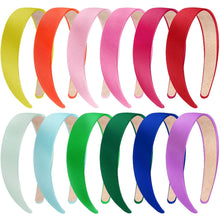 Satin Stirnbänder 12 Stück bunt Damen Mädchen Haarreifen
