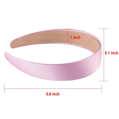 12er Set Satin Stirnband Damen Haarreifen Rutschfest bunt 12