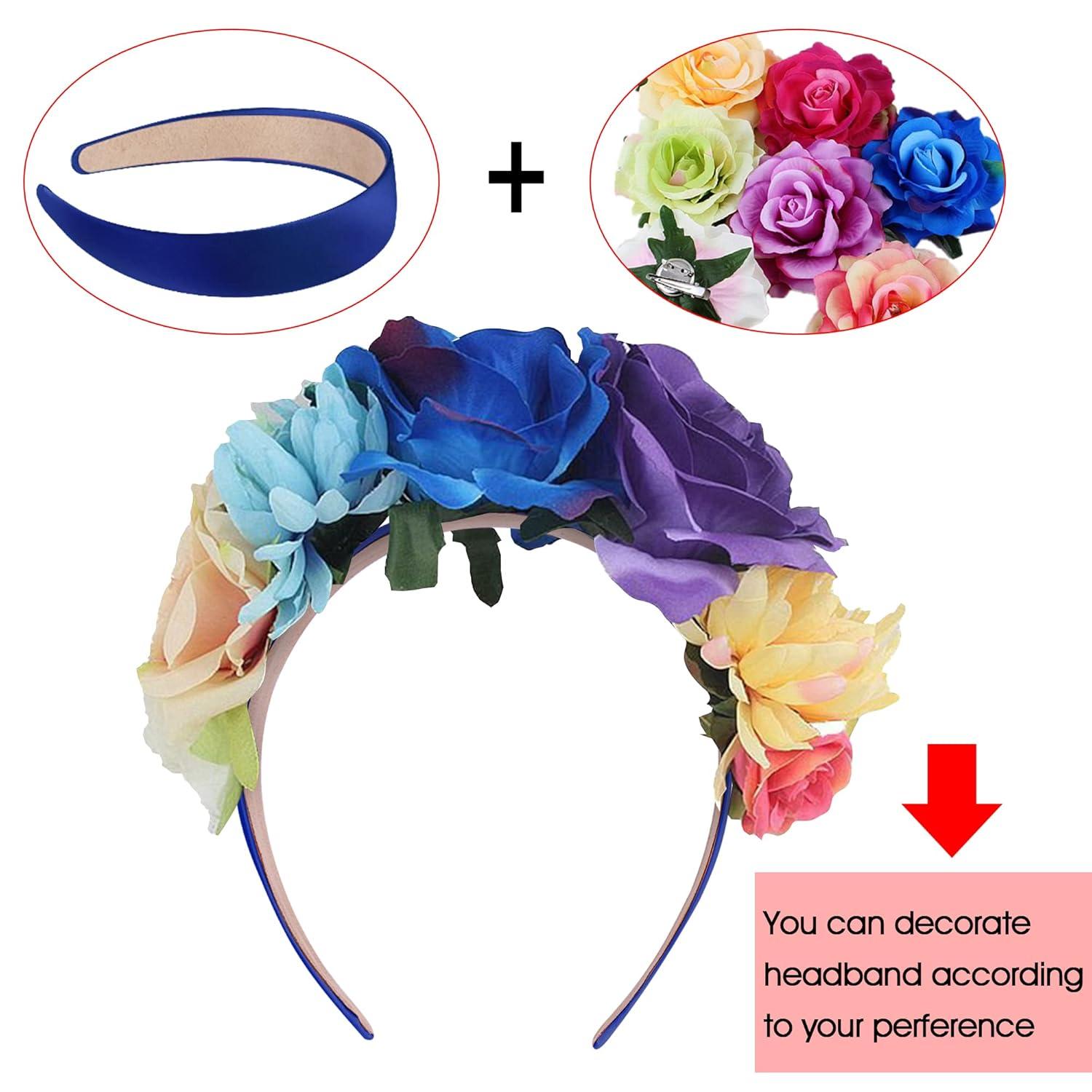 12er Pack Satin Haarreifen Damen Stirnbänder Rutschfest Buntes Stirnband