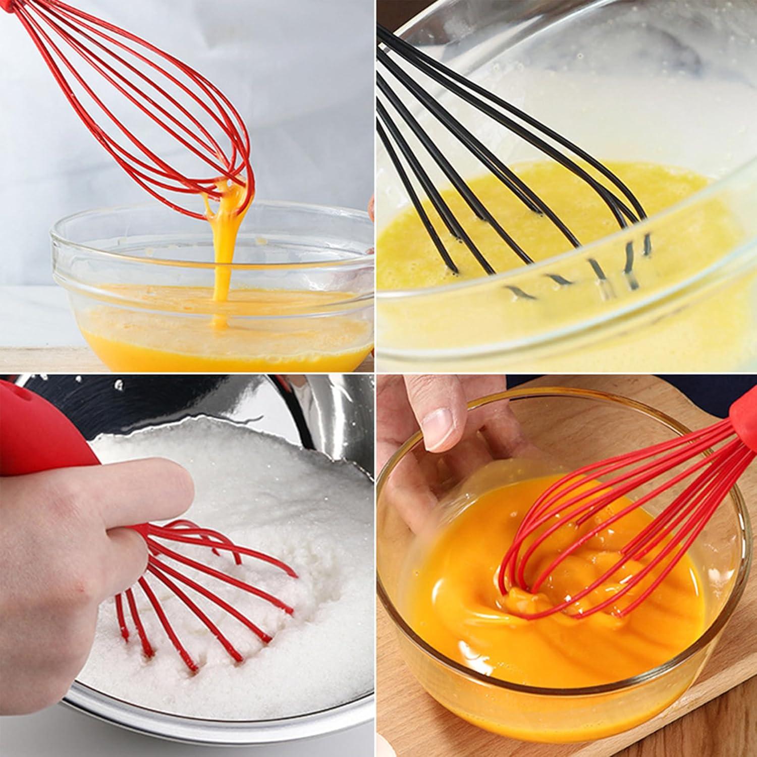 Silikon Schneebesen für Küche Schlagen Rühren Grau