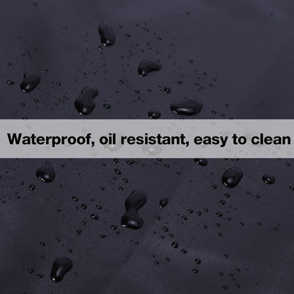 Wasserdichte Schürze mit Taschen – Schwarz in Lederoptik