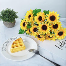 Künstliche Sonnenblumen 3 Bünde für Blumendeko, Innen & Außen