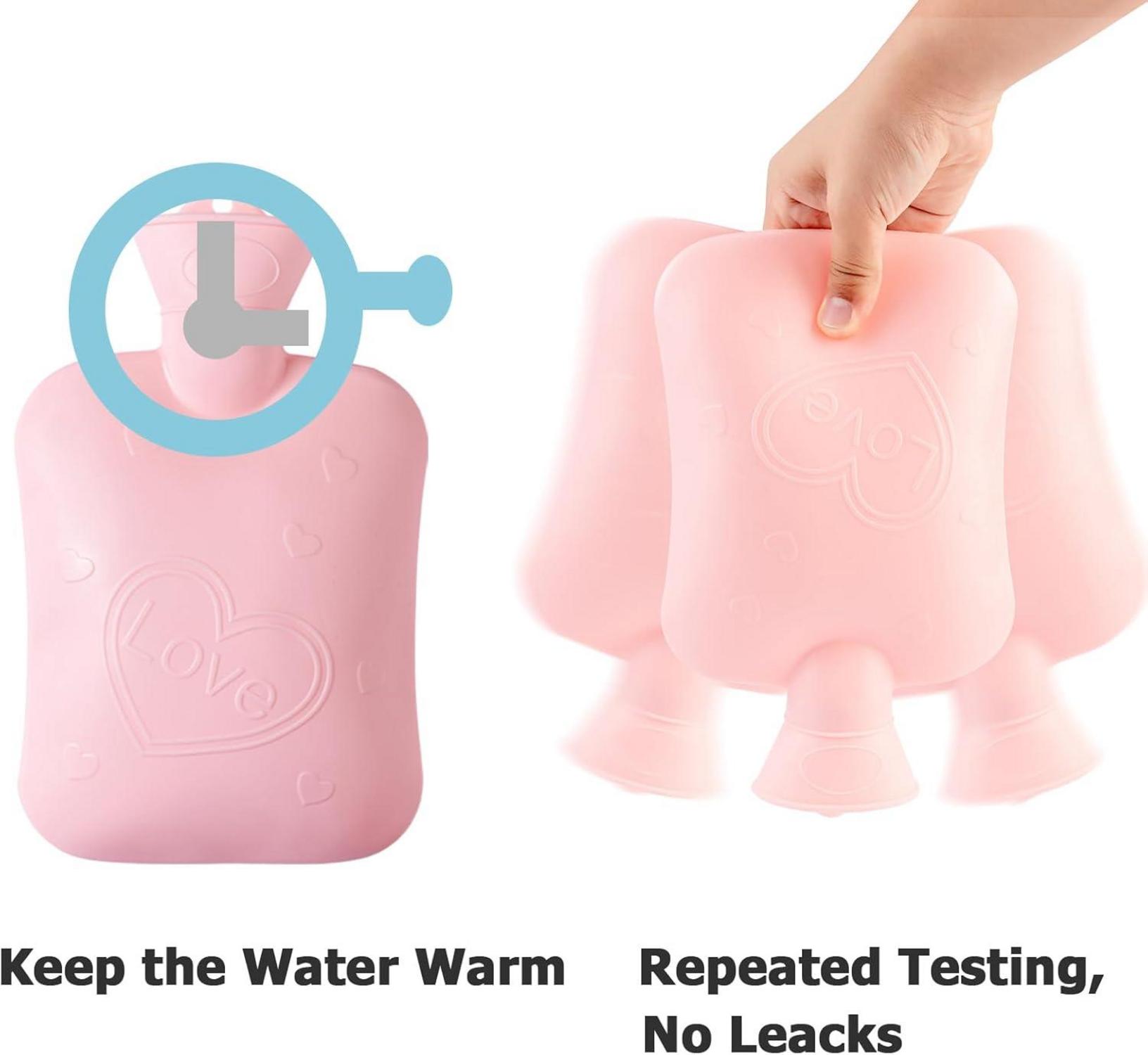 Wärmflasche Gürtel 1,3L mit weichem Bezug für Nacken Schulter Rücken - Grau