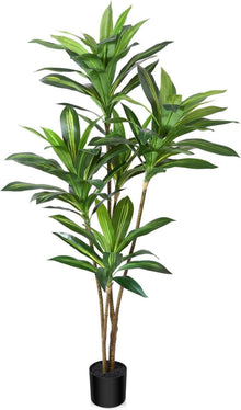 Künstlicher Drachenbaum 150cm Tropische Plastik Pflanze Topf