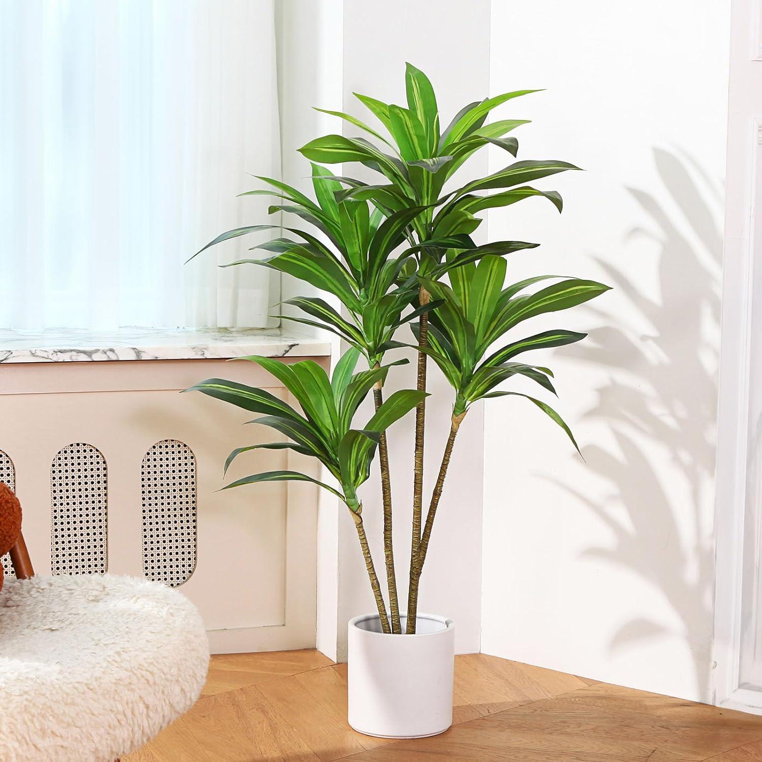 Künstlicher Drachenbaum 120cm Tropische Plastik Pflanze im