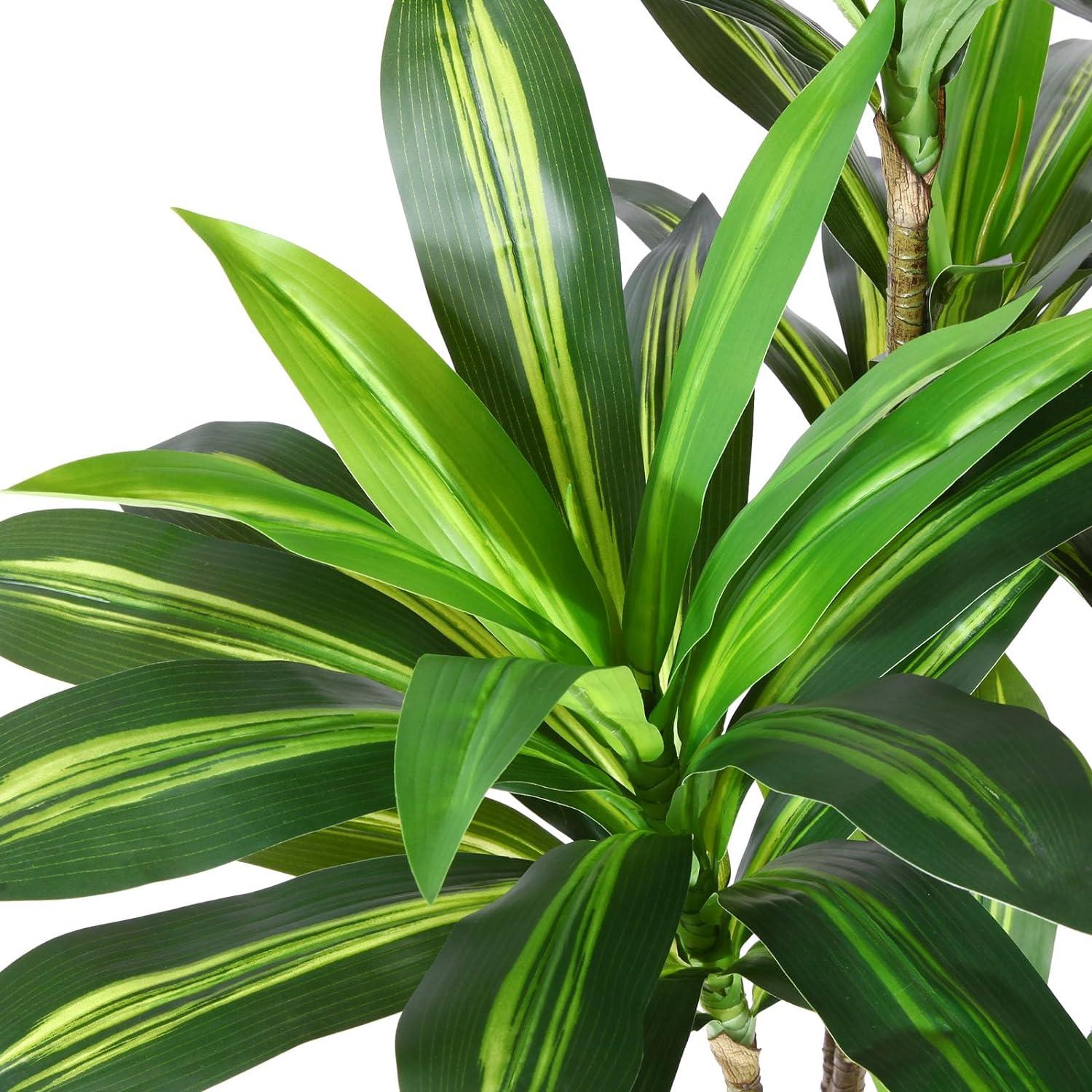 Künstlicher Drachenbaum 120cm Tropische Pflanze im Topf für Wohnzimmer Büro