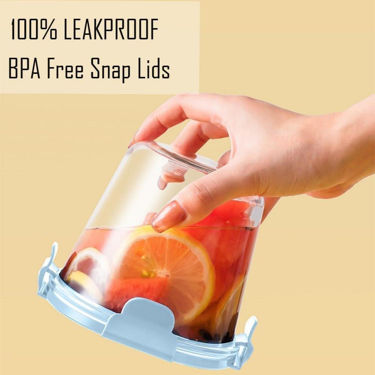 Glas Lebensmittelbehälter Runde Meal Prep 710ml luftdicht stapelbar