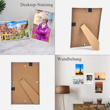 Fotorahmen Set Plexi-Glas DIN 7 Inches Eiche Holz 13x18cm