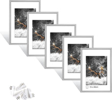 Fotorahmen Set Silber 8'' Plexi-Glas Portraitrahmen mit Haken