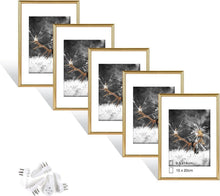 Gold Fotorahmen Bilderrahmen Plexi-Glas Portraitrahmen 8'' 15x20cm