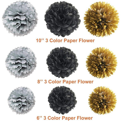 Ballons Gold Schwarz Party Dekoration Set 57 Stück DIY