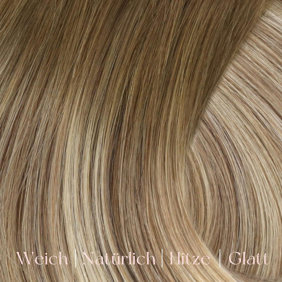 Clip-In Echthaar Extensions Ombre Braun Dunkelbraun Aschblond
