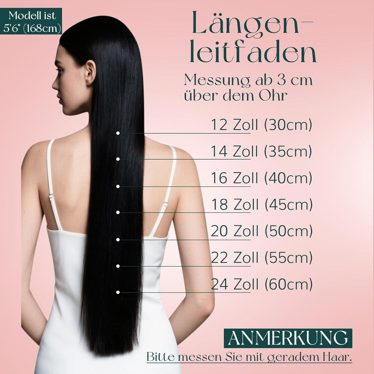 Clip-In Echthaar Extensions Ombre Braun Dunkelbraun Aschblond