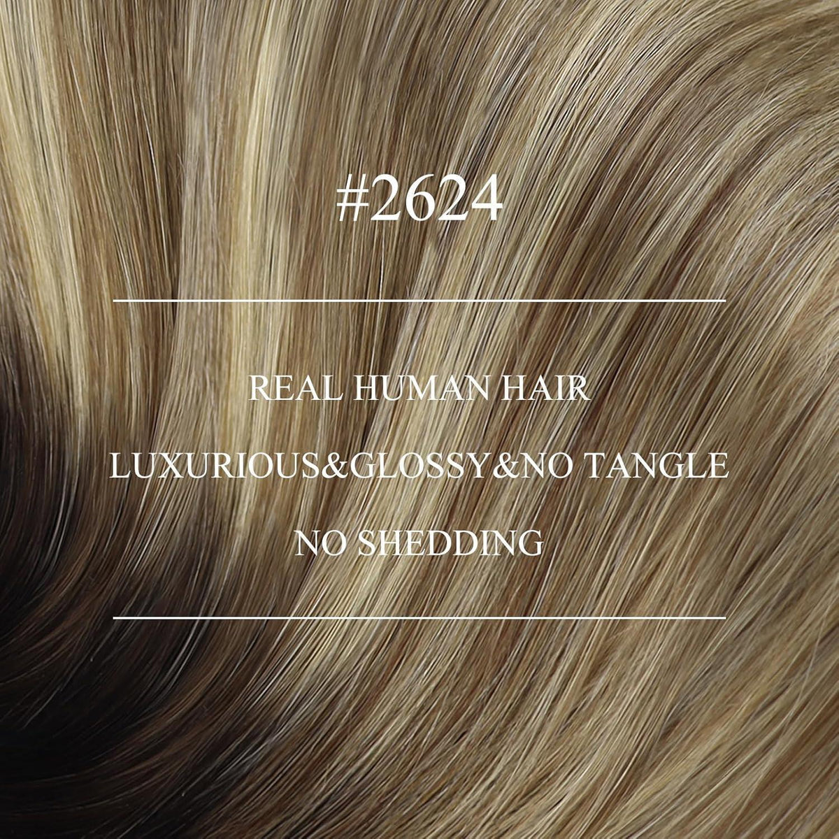 Echthaar Nanoring Extensions Balayage Braun Blond 35cm