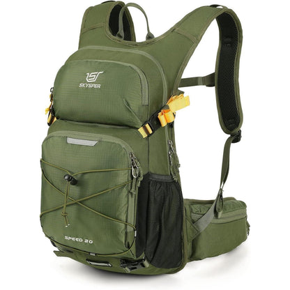 20L Wanderrucksack mit Trinksystem, Fahrrad- & Skirucksack, Militärgrün