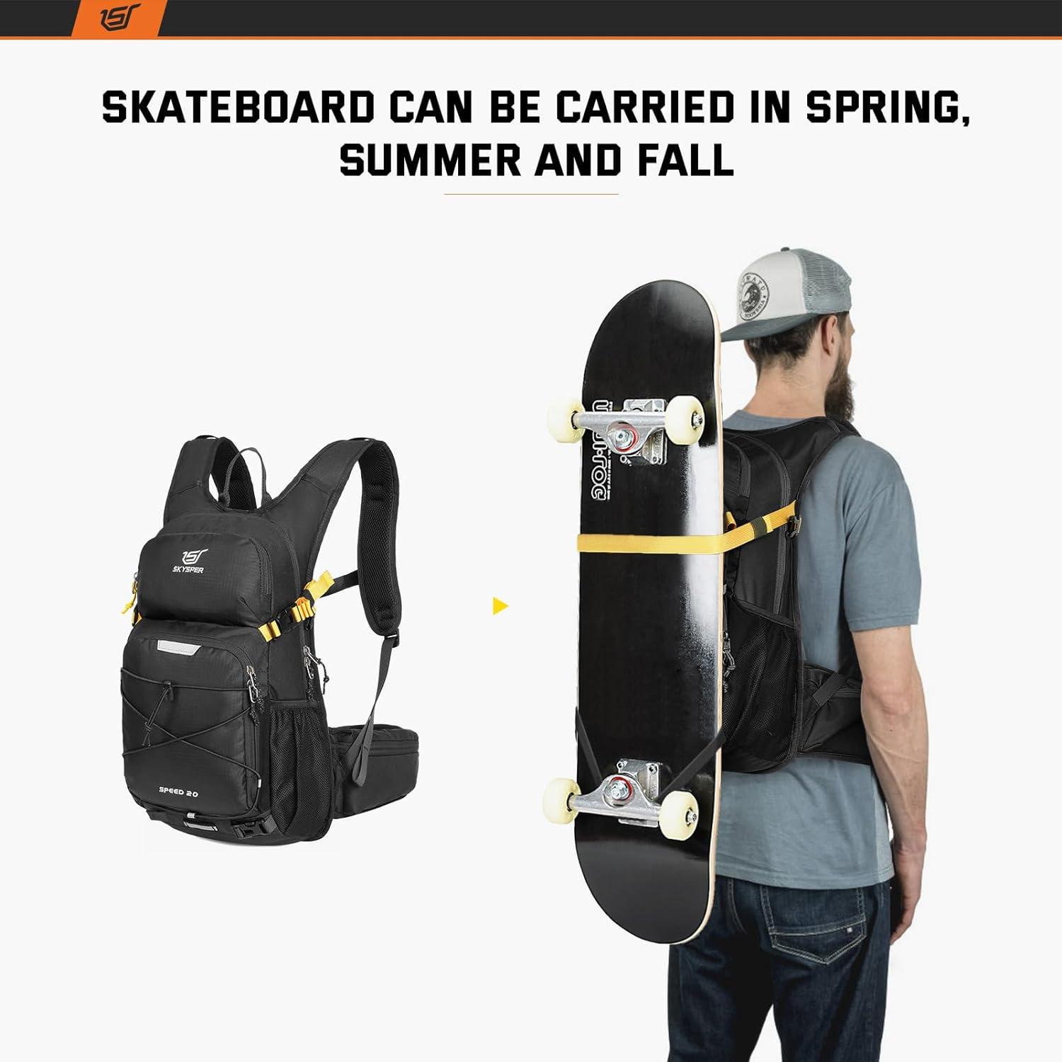 SKYSPER 20L Wanderrucksack Fahrrad Skirucksack Herren Trinkrucksack