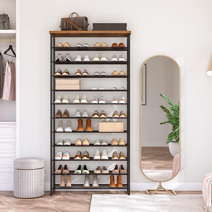 12-stöckiges Schuhregal für 35-45 Paar