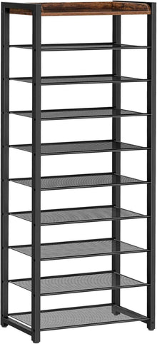 10-lagiges Schuhregal für 18-25 Paar Schuhe, Platzsparend