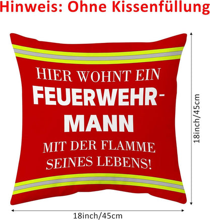 Feuerwehr Kissenbezug Lustiges Geschenk Männer Geburtstag