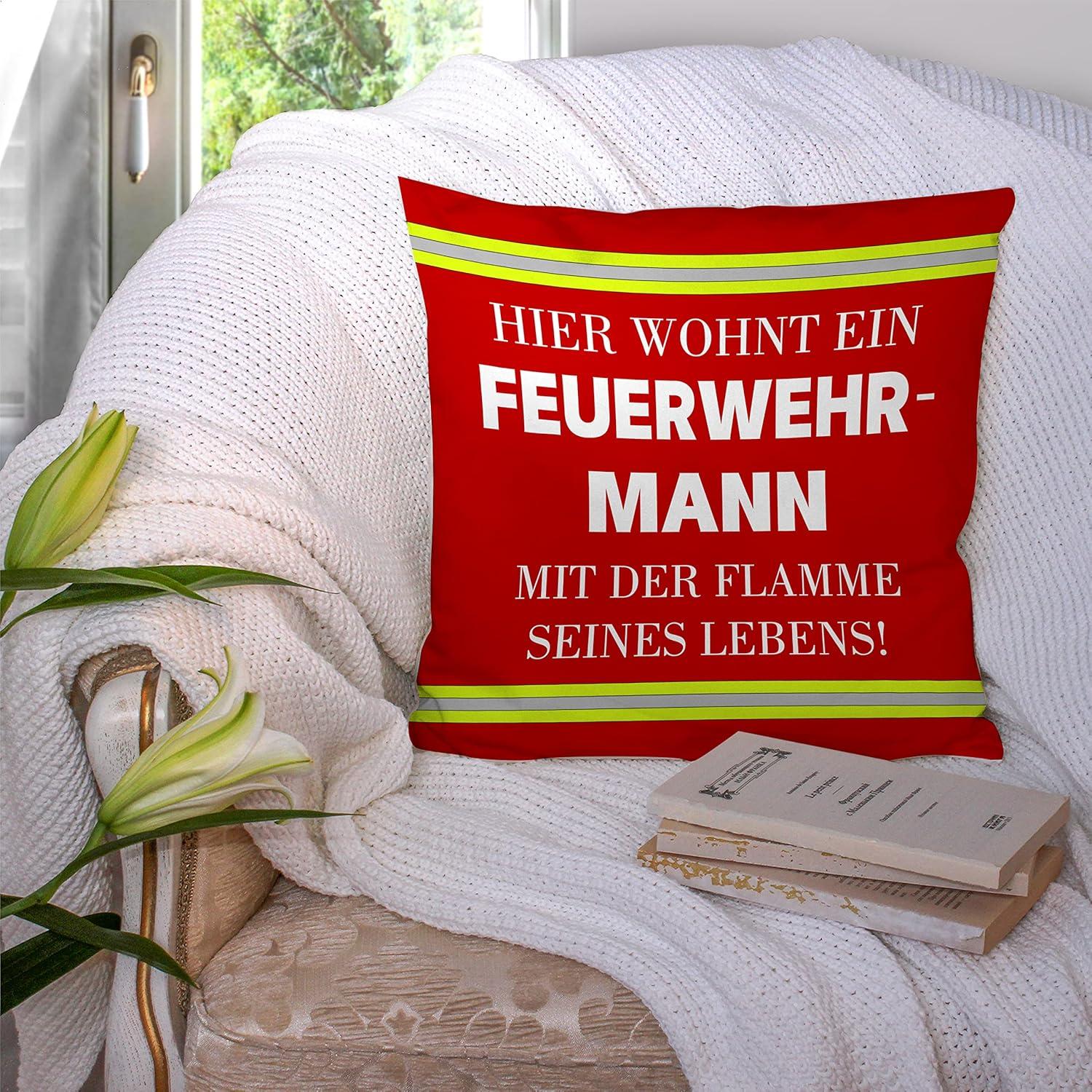 Feuerwehr Geschenk Kissenbezug Lustig 45x45cm für Männer