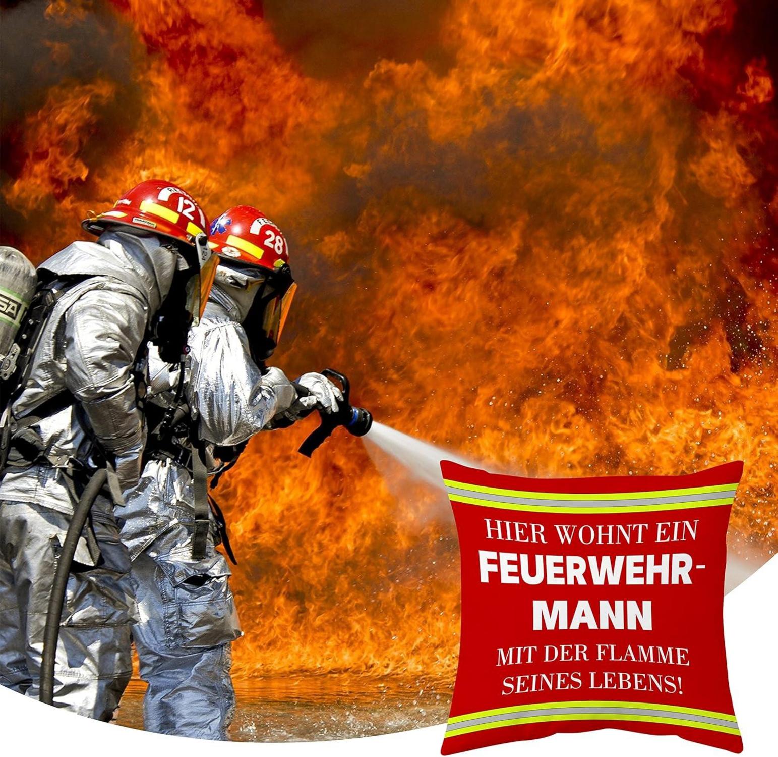 Feuerwehr Kissenbezug 45x45cm Geschenk Männer Geburtstag lustig