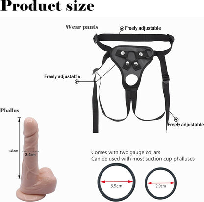 Umschnalldildo Strap On Dildo mit starkem Saugnapf und 2