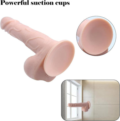 Umschnalldildo Strap On Dildo mit starkem Saugnapf und 2 Ringen