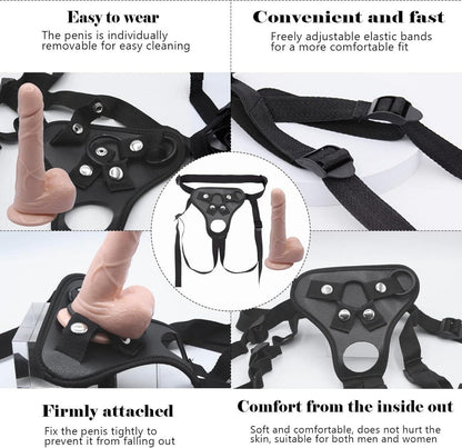 Umschnalldildo Strap On Dildo mit Saugnapf 2 Ringe einstellbar