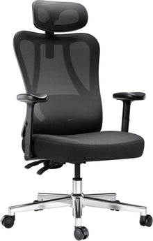 Ergonomischer Bürostuhl mit verstellbarer Kopfstütze, Lordosenstütze