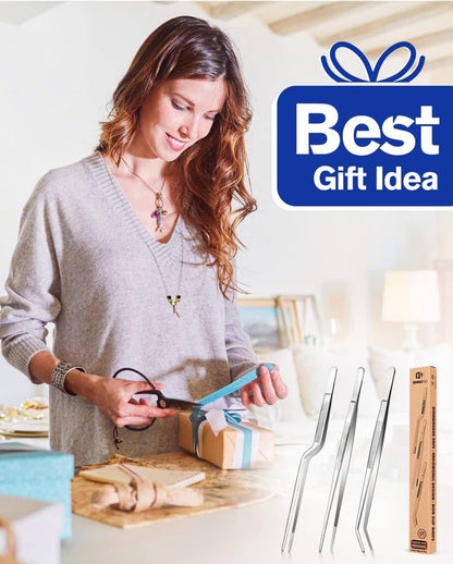 Feine Kochpinzette Set 10-Zoll Profi-Edelstahl-Lebensmittelzange