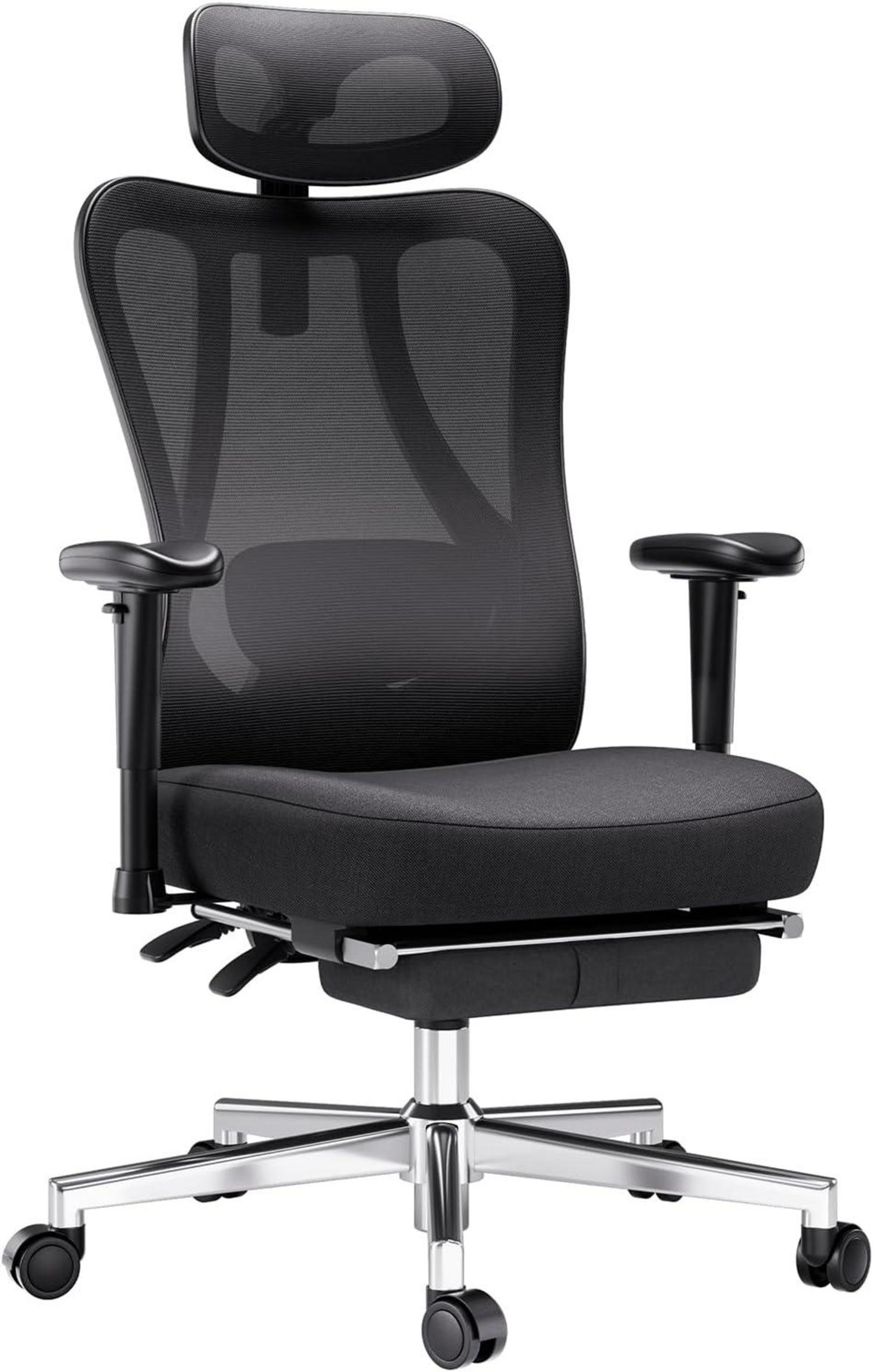 Ergonomischer Bürostuhl mit verstellbarer Kopfstütze und