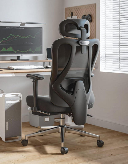 Ergonomischer Bürostuhl mit verstellbarer Kopfstütze und