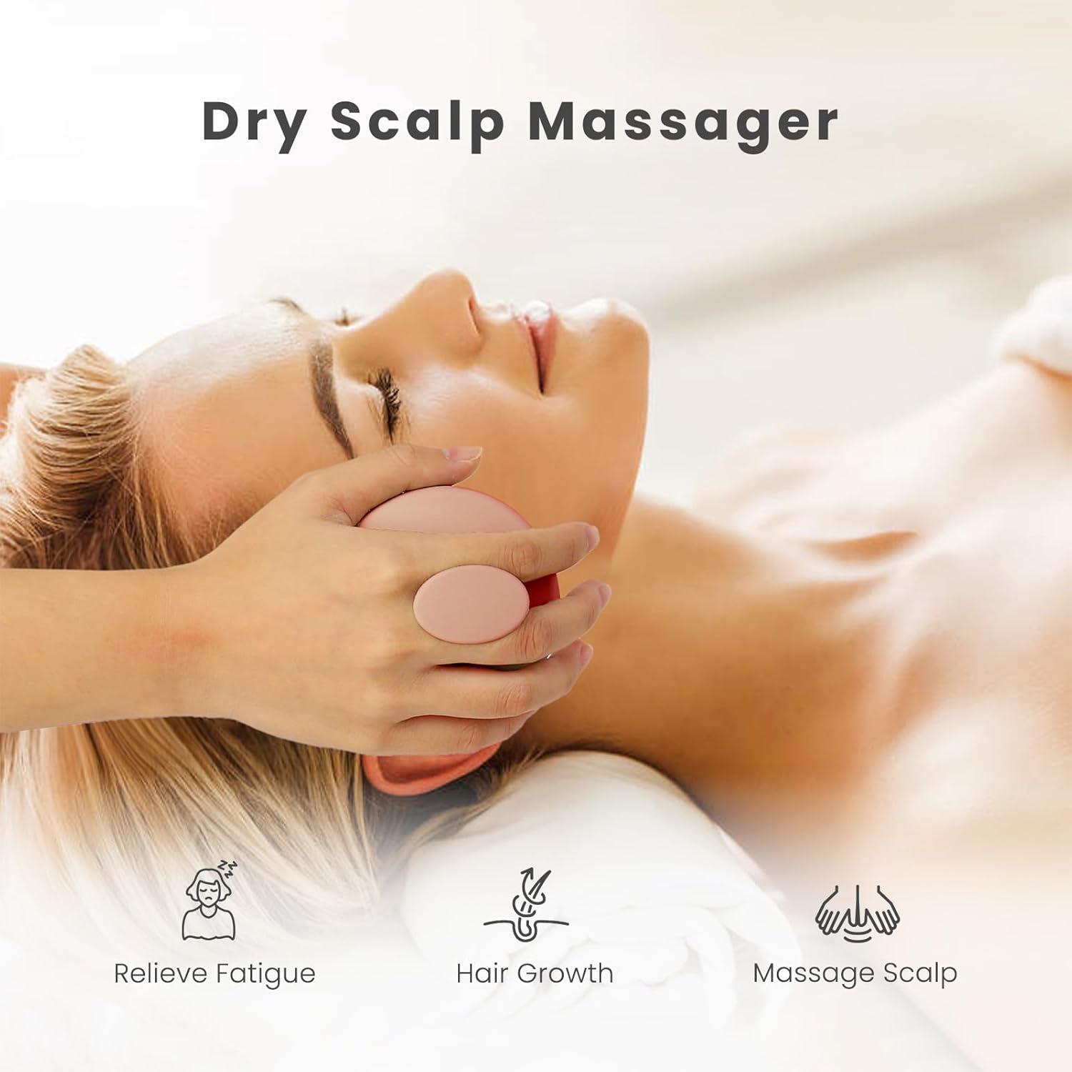 Silikon Kopfhaut Massagebürste für Haarwachstum und Peeling, Shampoo