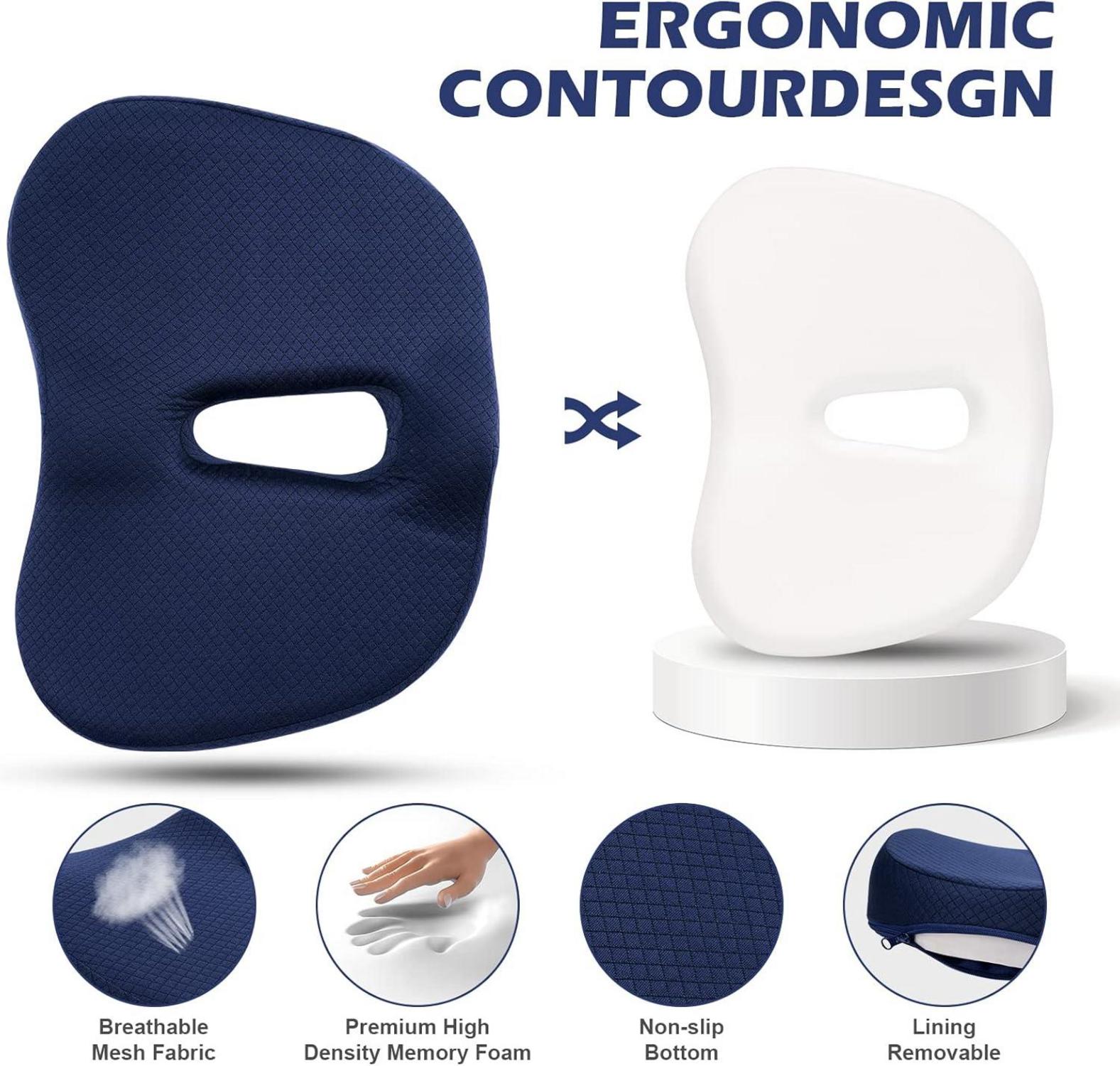 Orthopädisches Memory-Schaum Sitzkissen Steißbein Ischias Hämorrhoiden