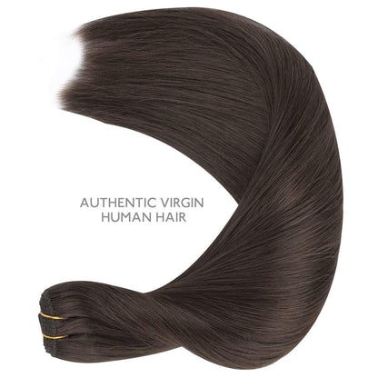 Echthaar Tressen Balayage Dunkelbraun bis Kastanienbraun 55cm