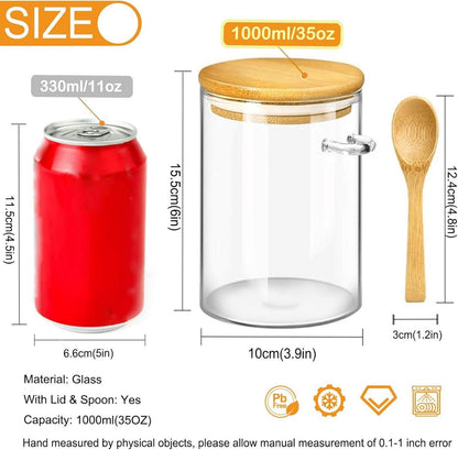 Glasbehälter Vorratsdosen Deckel Luftdicht Löffel Meal Prep Küche