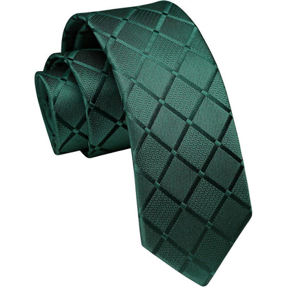 Herren Krawatte schmal 6cm Seide Paisley/Karriert/Gestreift für Business & Hochzeit