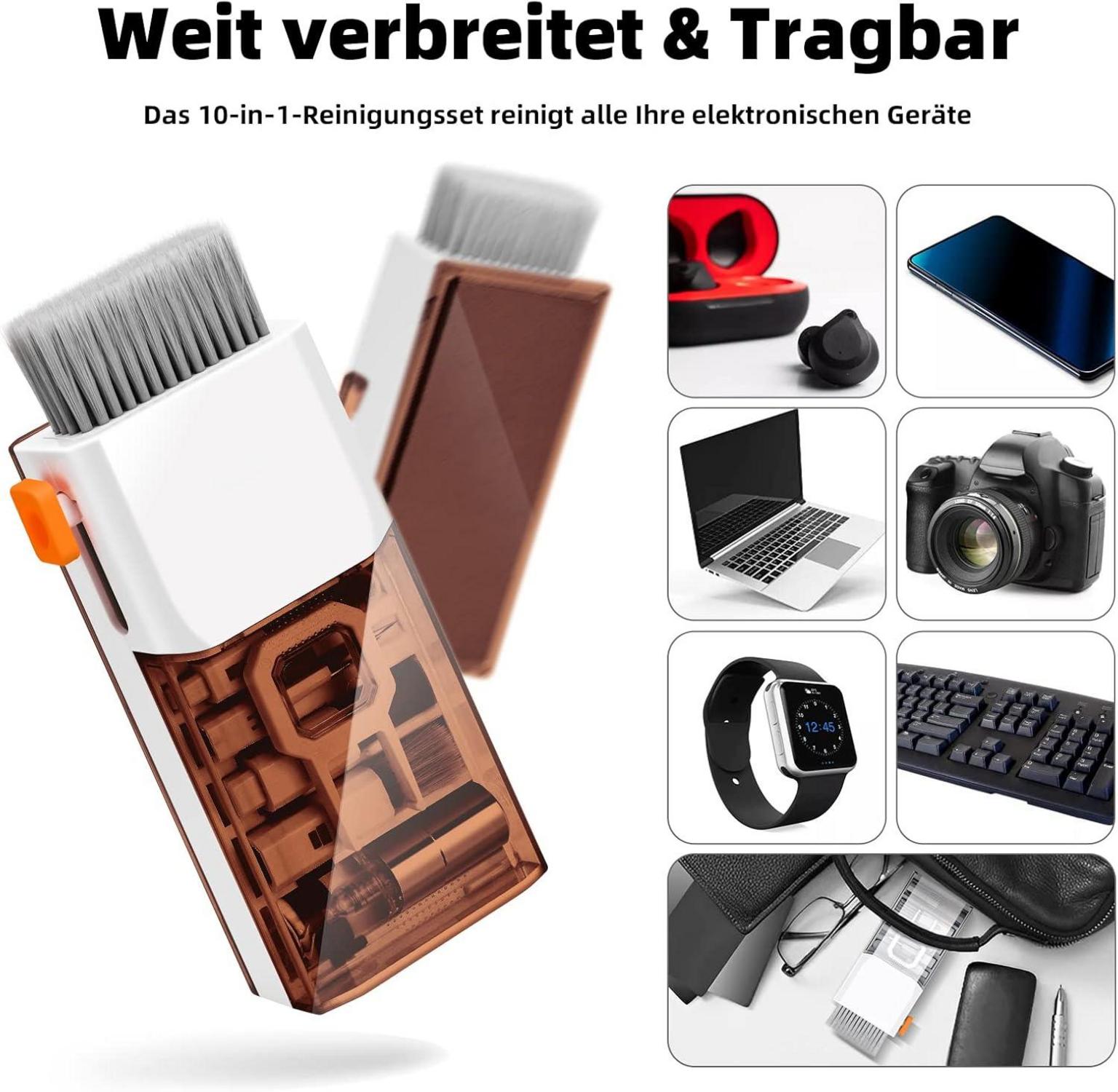 Tastaturreiniger Keyboard Cleaner mit Spray und 5 Reinigungstüchern