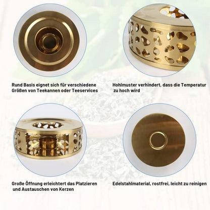 Edelstahl Teewärmer Teelichtofen Teestövchen Tee Heizung