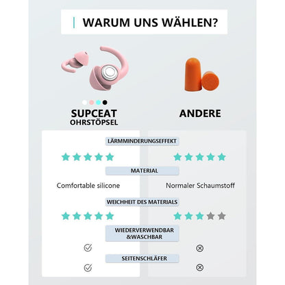 Schlaf-Ohrstöpsel Silikon S/L – Geräuschreduzierung & Komfort