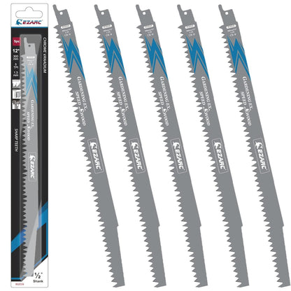 EZARC Säbelsägeblätter Set 5tlg Holz schnelle Schnitte 300mm 5TPI