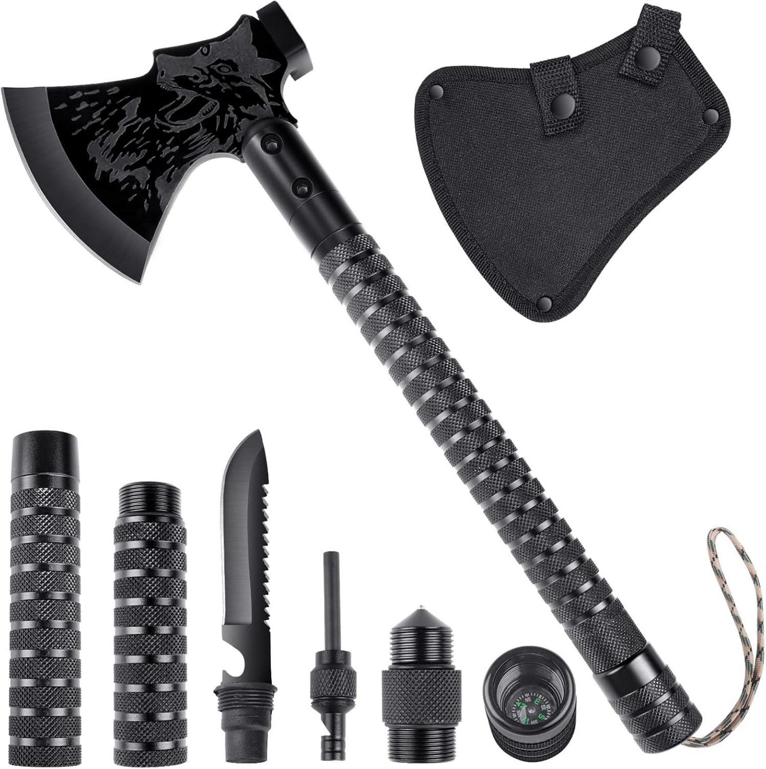 Multitool Survival Axt Spaltaxt Outdoor Messer Set 10 in 1