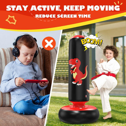 Aufblasbarer Boxsack Kinder für Praxis Karate Taekwondo MMA