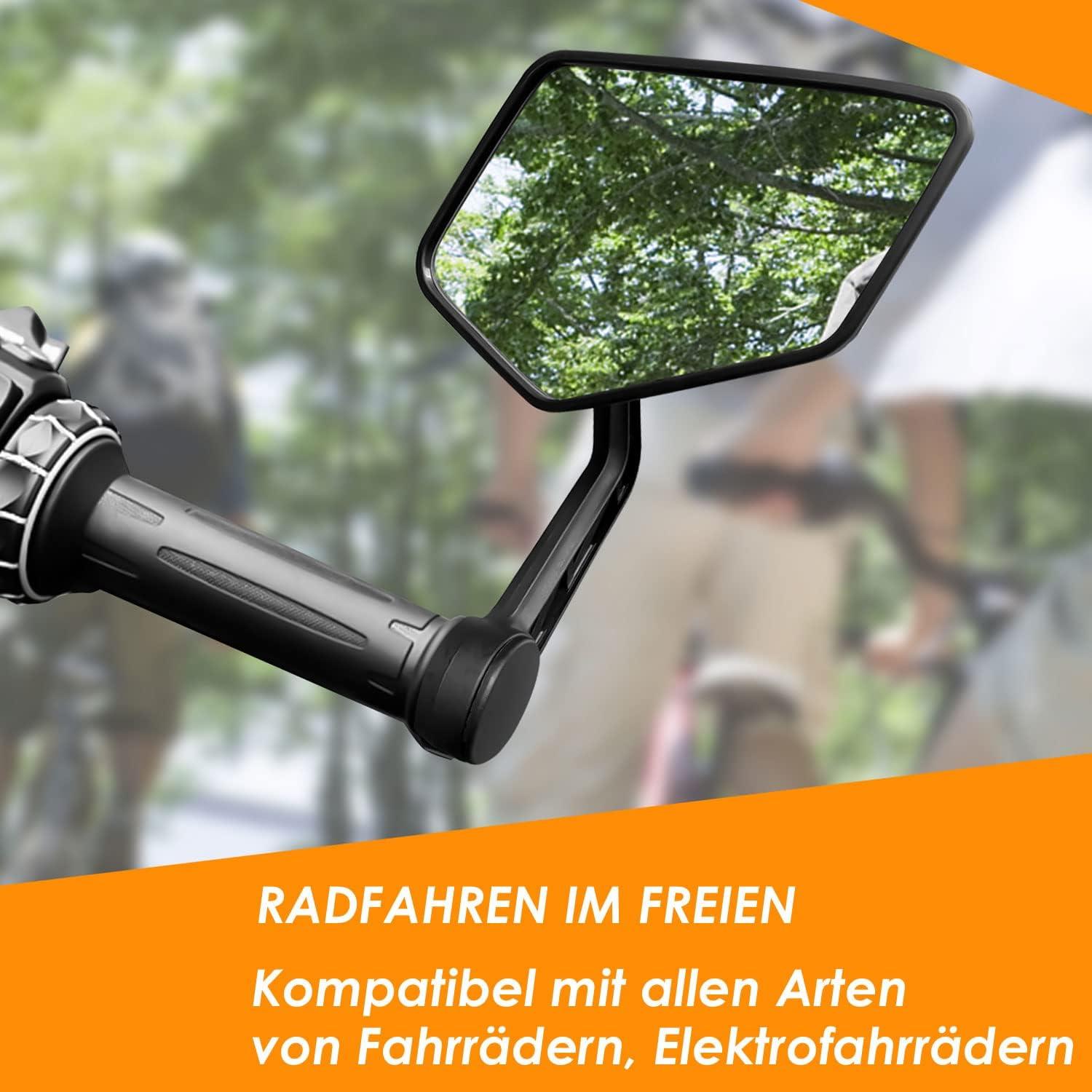 Fahrradspiegel für Rechts Lenker 15-20mm, Große konvexe HD