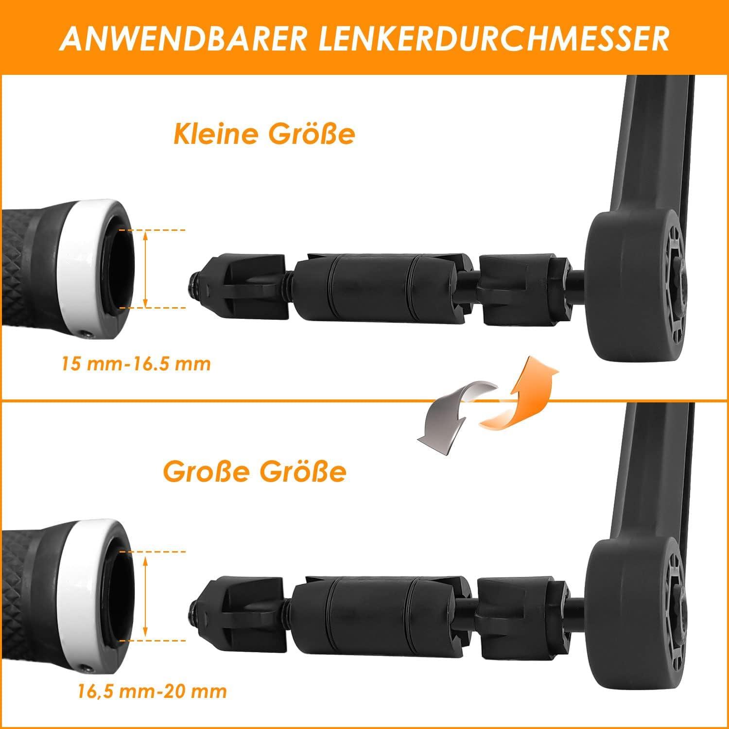 Fahrradspiegel Schlagfestes Echtglas Extra Groß Universal Rückspiegel