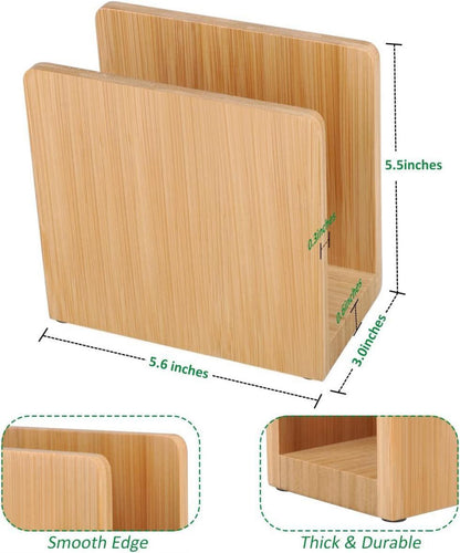 Rustikaler Holz Serviettenhalter für Tische und Küche