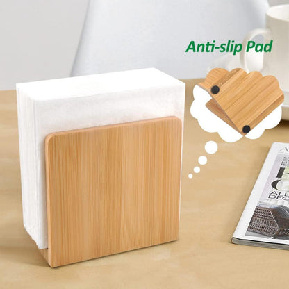 Rustikaler Holz Serviettenhalter für Küche und Tisch, MOLEDINO