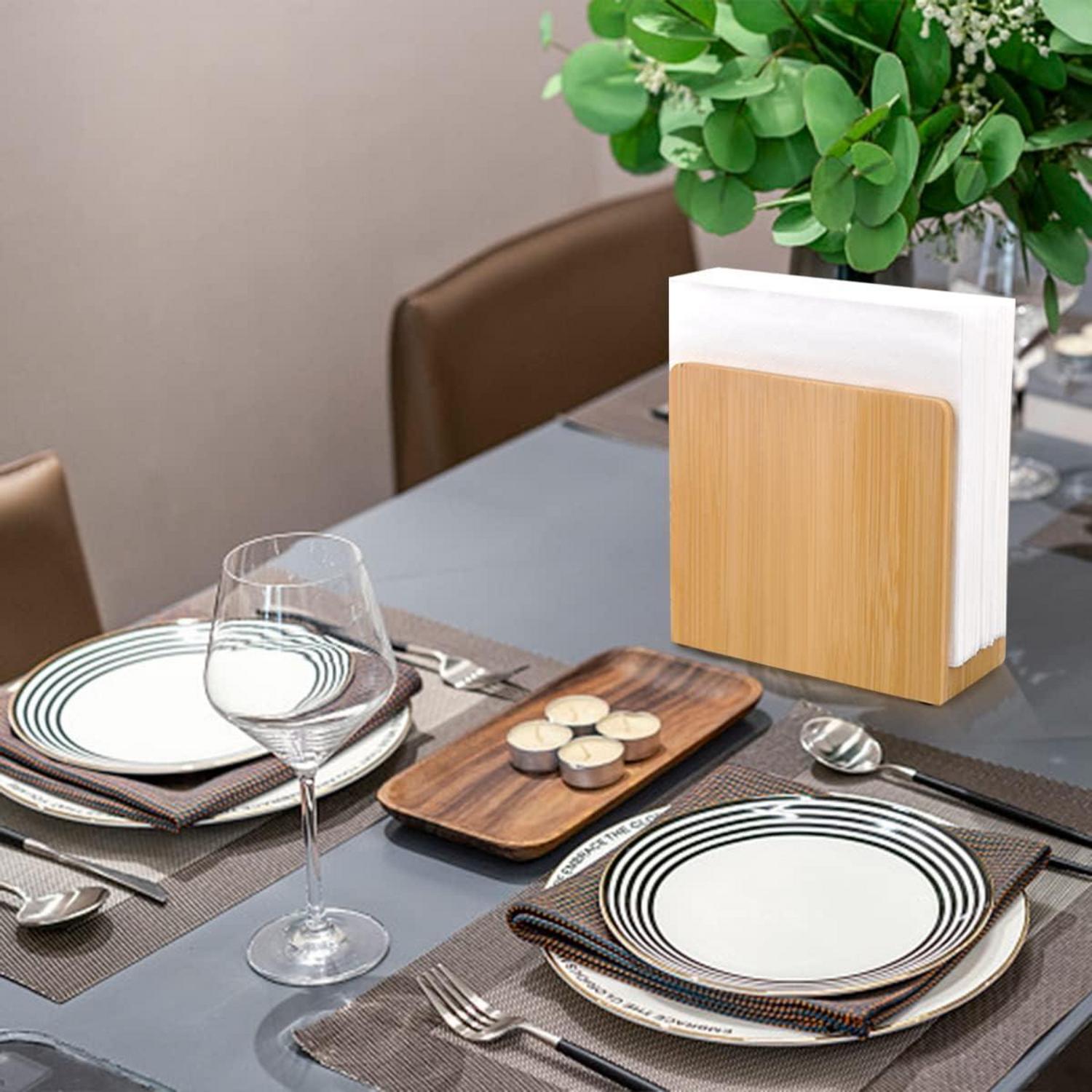 Serviettenhalter Holz Rustikal Napkins Holder für Tische Küche Retro